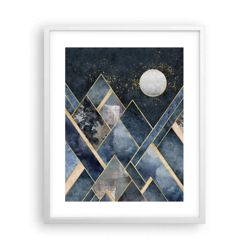 Poster in white frmae - Geometrical Landscape - 40x50 cm