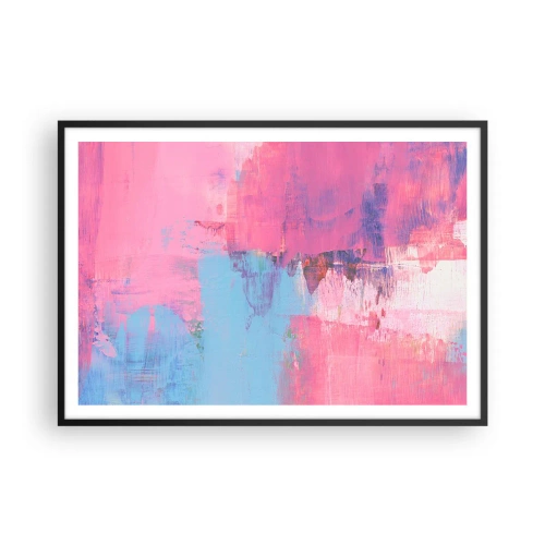 Poster in black frame - Pink, Blue and a Pinch of Light - 100x70 cm