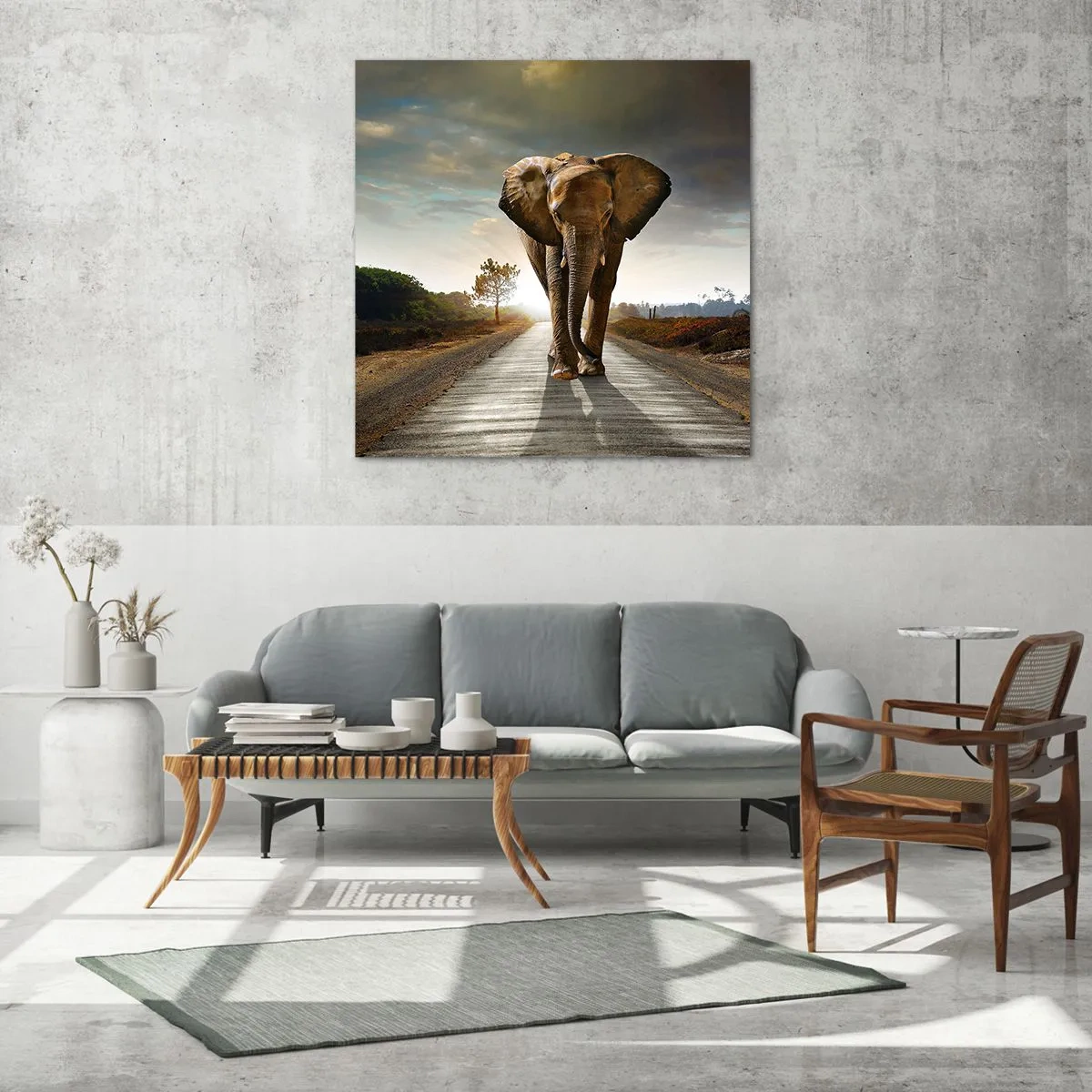 Glass picture - Not in a China Shop - 50x50 cm