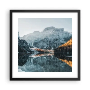 Poster in black frame - Mirror Landscape - 40x40 cm
