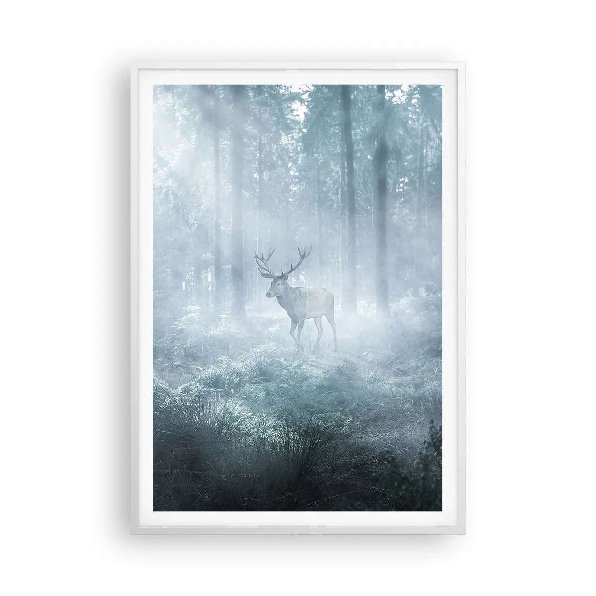 Poster in white frmae - Morning Round of the Estate - 70x100 cm