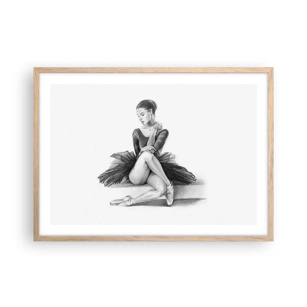 Poster in light oak frame - Enchanted by a Dance - 70x50 cm