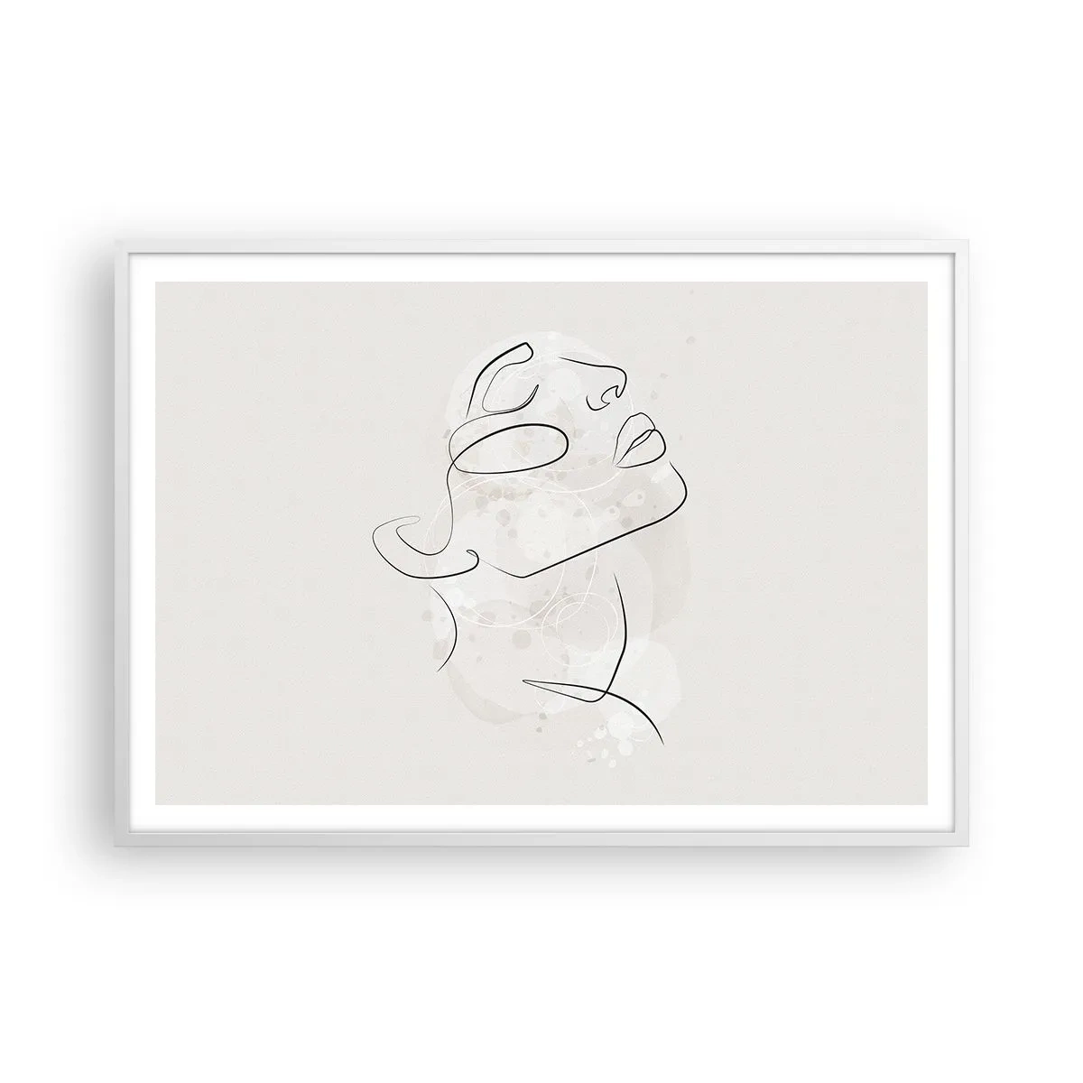 Poster in white frmae - Outline of Happiness - 100x70 cm
