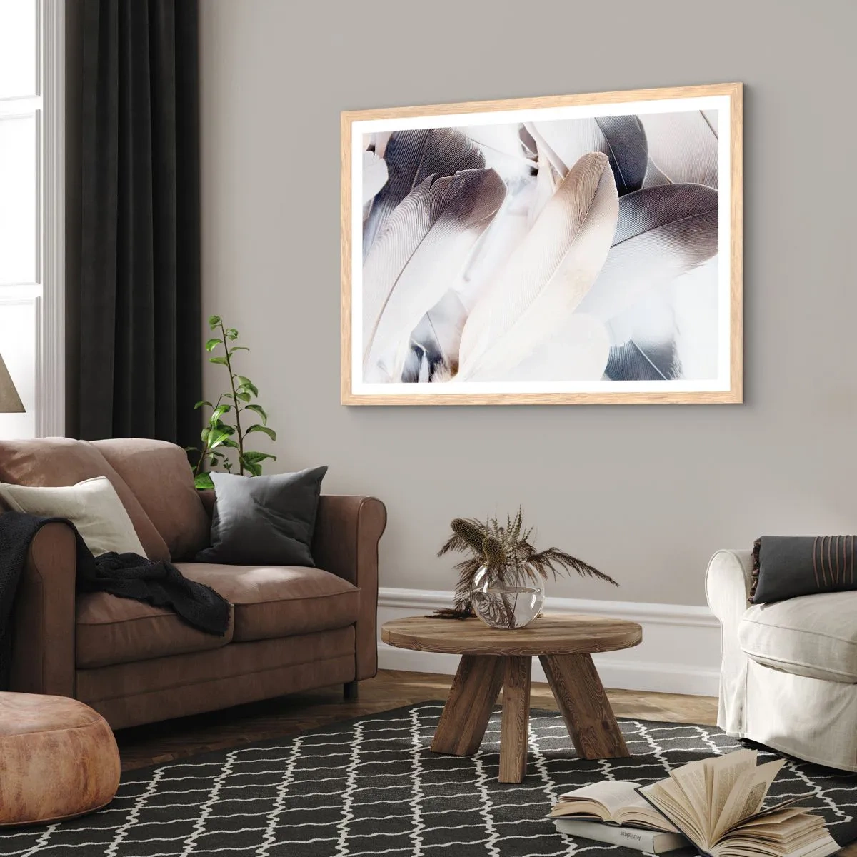 Poster in light oak frame - Almost Angelic - 100x70 cm
