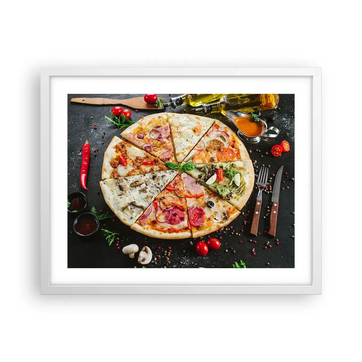 Poster in white frmae - Range of Flavours - 50x40 cm