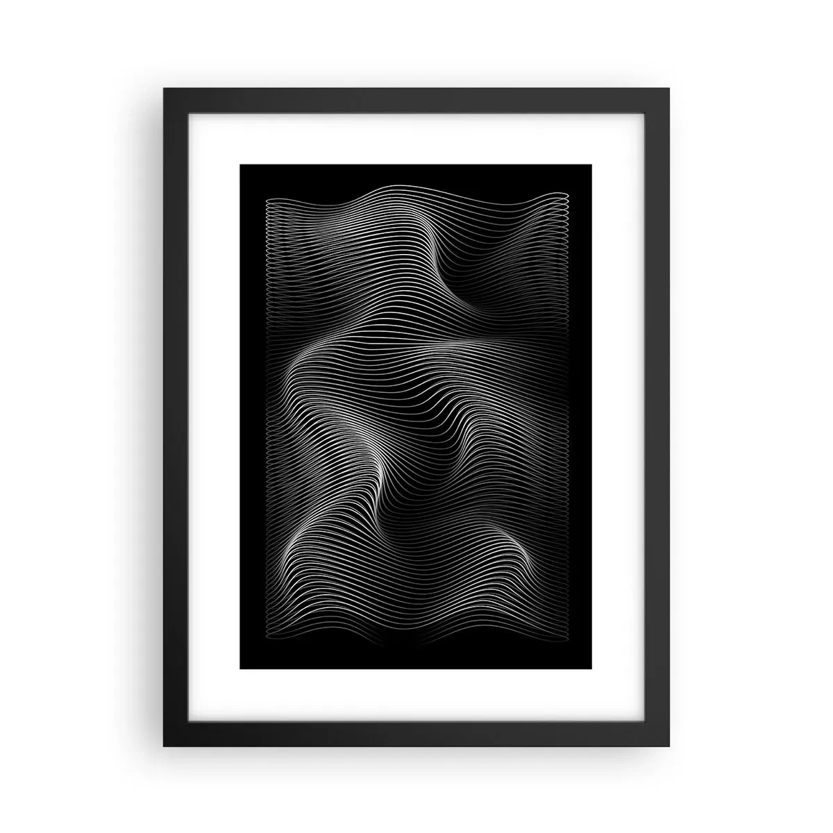 Poster in black frame - Dance of the Light in Space - 30x40 cm