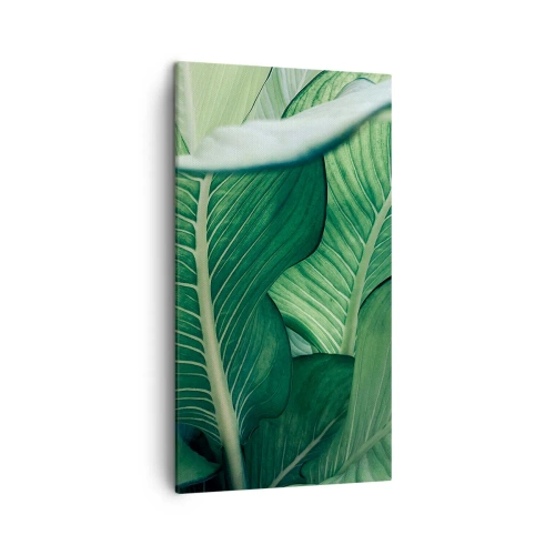 Canvas picture - Life in Intense Green Colour - 45x80 cm