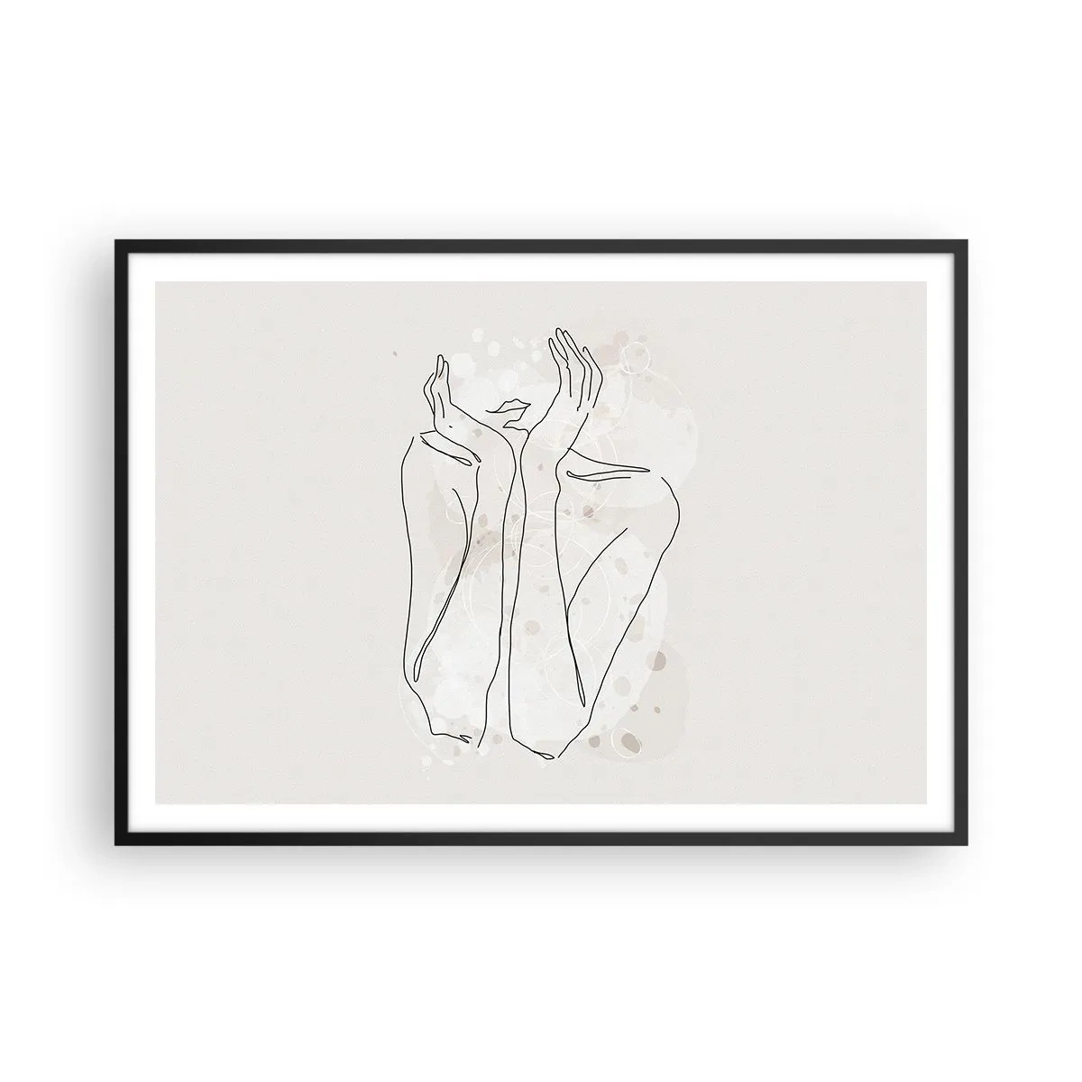Poster in black frame - Dreamful Moment - 100x70 cm