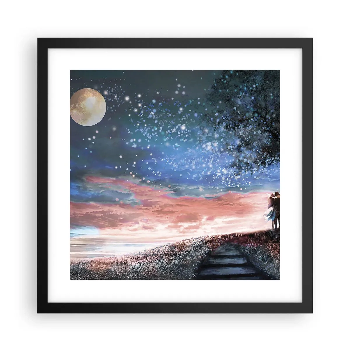 Poster in black frame - Starry Spectacle - 40x40 cm