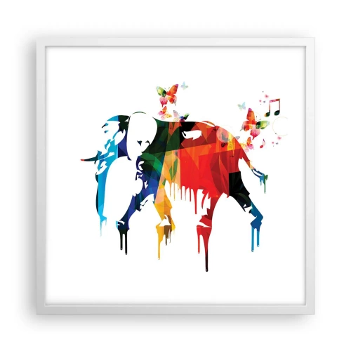 Poster in white frmae - Everyone Can Dance - 50x50 cm