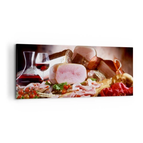Canvas picture - Culinary Dream with a Decanter - 120x50 cm
