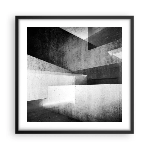 Poster in black frame - Structure of Space - 50x50 cm