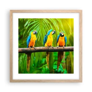 Poster in light oak frame - Did You Hear that She…? - 40x40 cm