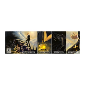 Photo Wallpaper Sample Self-Adhesive Deluxe Sticker - A Dantesque Journey towards the Light - Abstraction, Fantasy, People - 100x30 cm