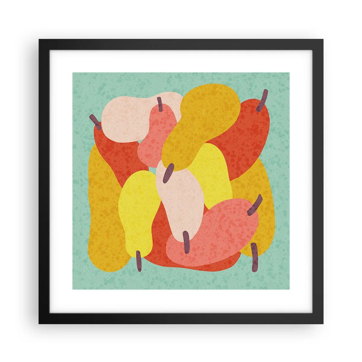 Poster in black frame - Try Summer Sun - 40x40 cm