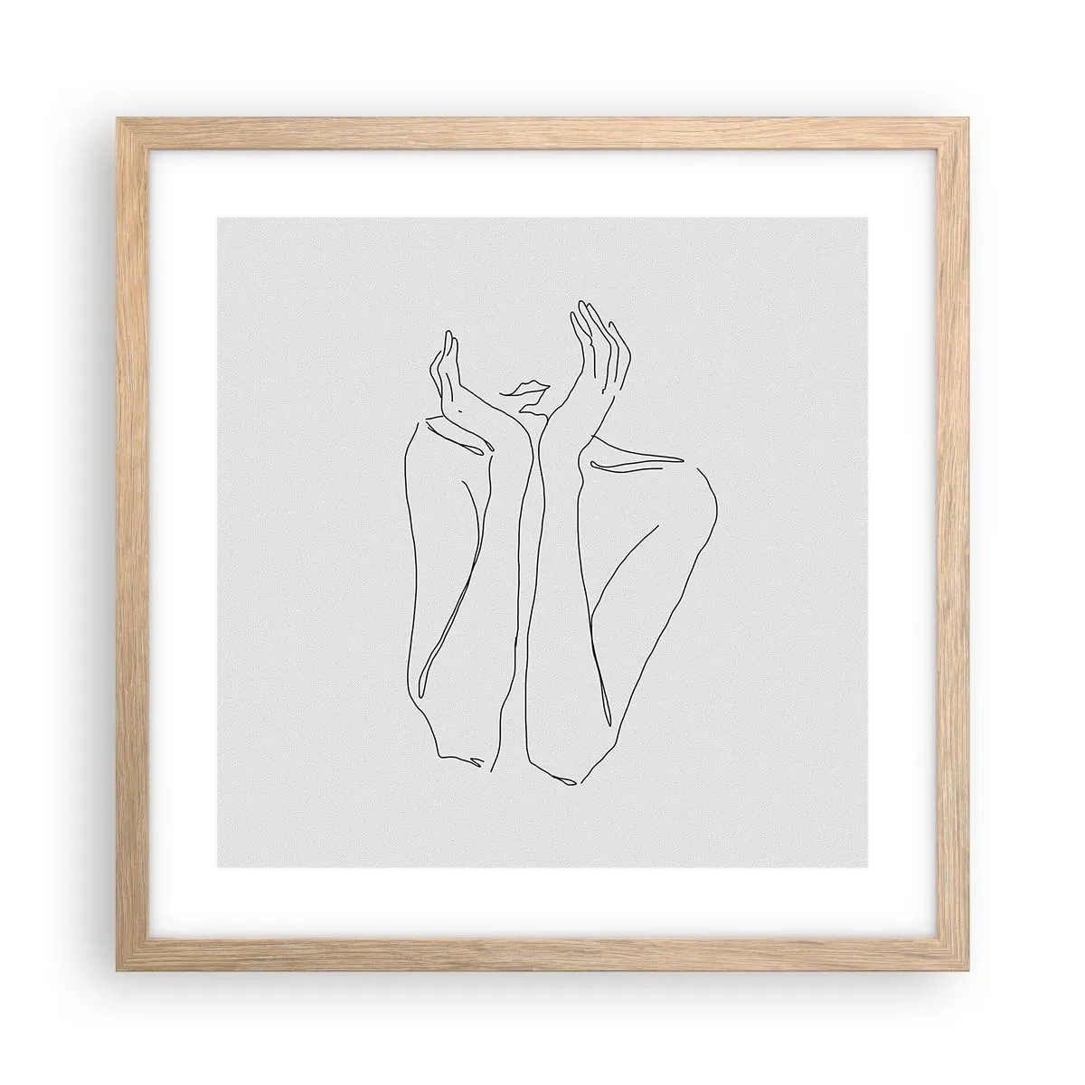 Poster in light oak frame - What Girls Are Dreaming of - 40x40 cm