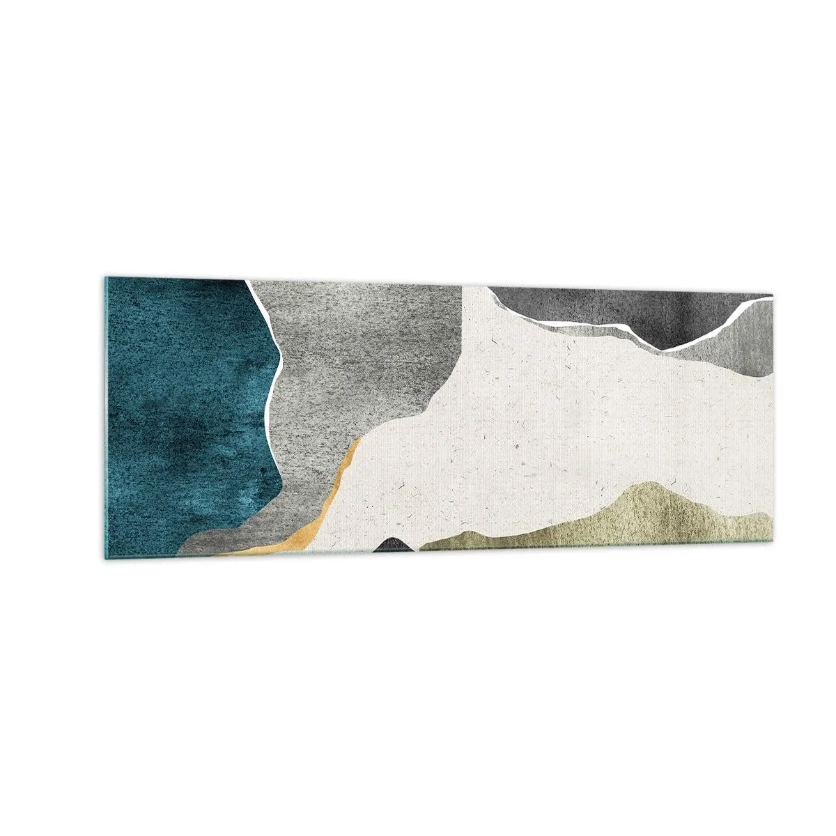 Glass picture - Mosaic Composition with a Gold Thread - 140x50 cm