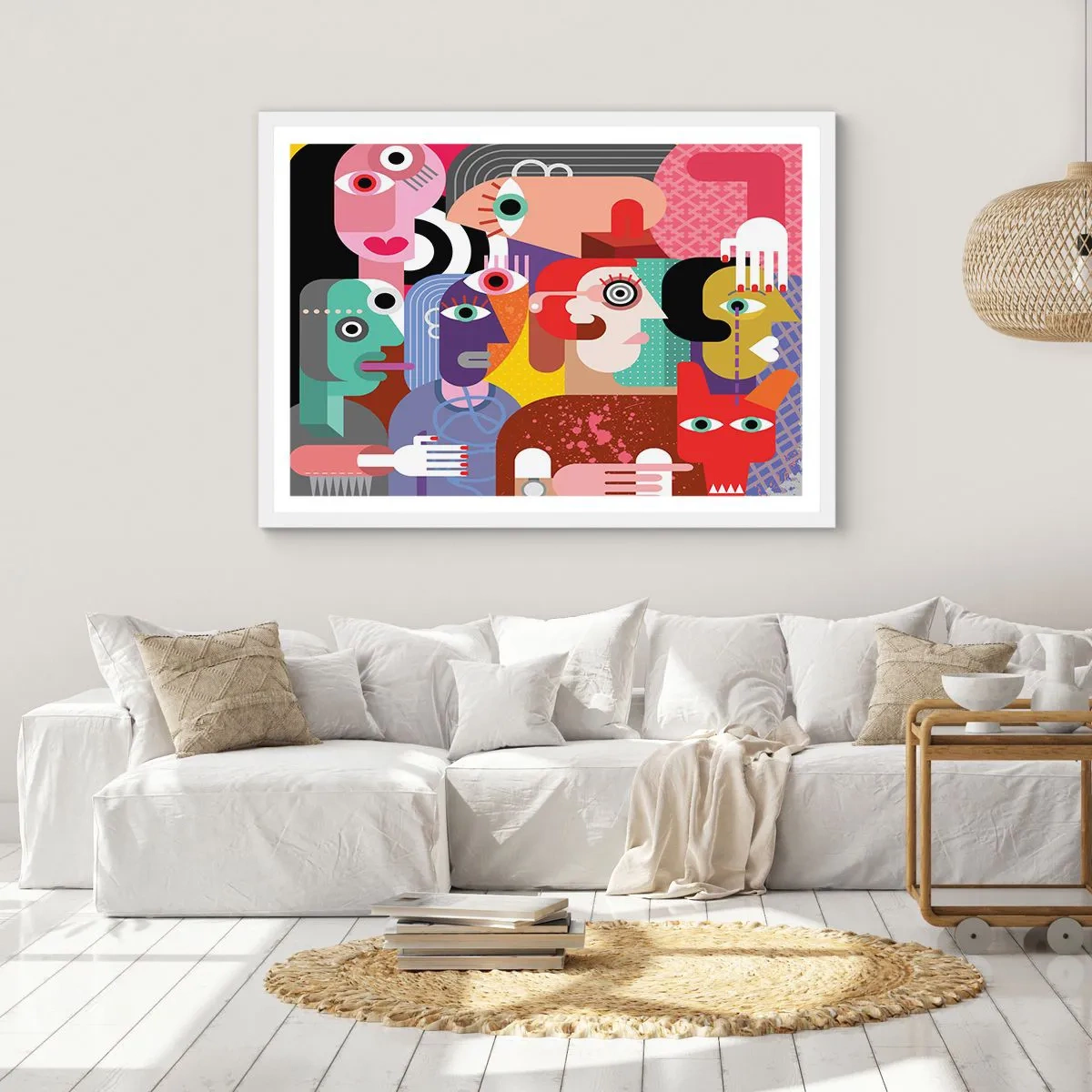 Poster in white frmae - Picasso Sent Us - 70x50 cm