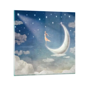 Glass picture - Blue Suitor - 60x60 cm