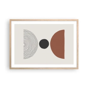 Poster in light oak frame - In the Centre of Attention - 70x50 cm