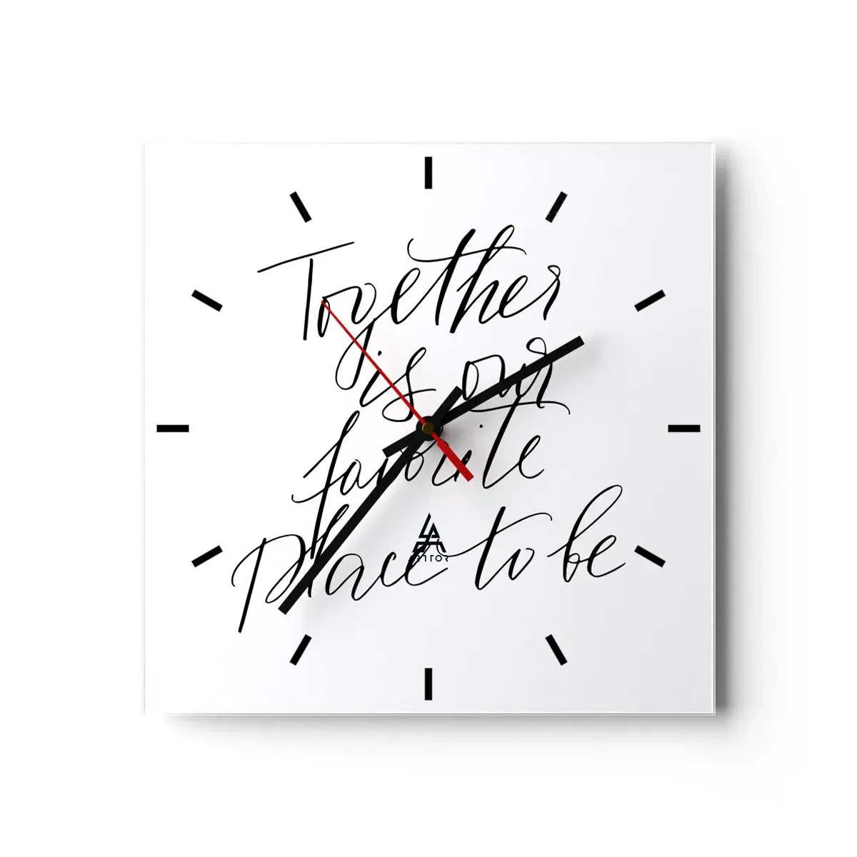 Wall clock - Clock on glass - Do You Also Feel This? - 40x40 cm