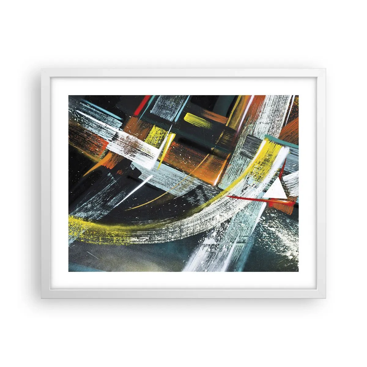 Poster in white frmae - Energy of Movement - 50x40 cm