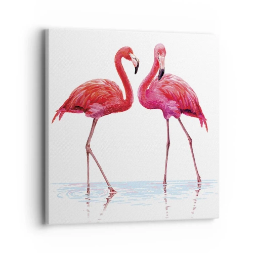 Canvas picture - Pink Rendezvous - 40x40 cm