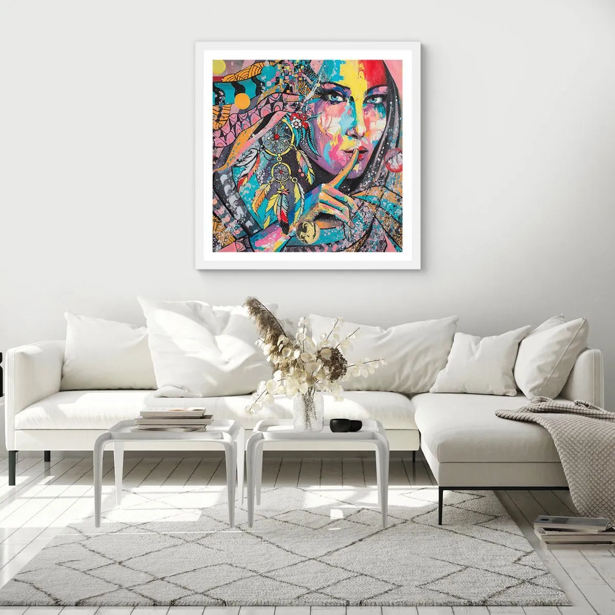 Poster in white frmae - Don't Talk Until You Understand - 40x40 cm