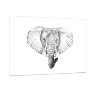 Glass picture - There Once Was an Elephnat - 120x80 cm