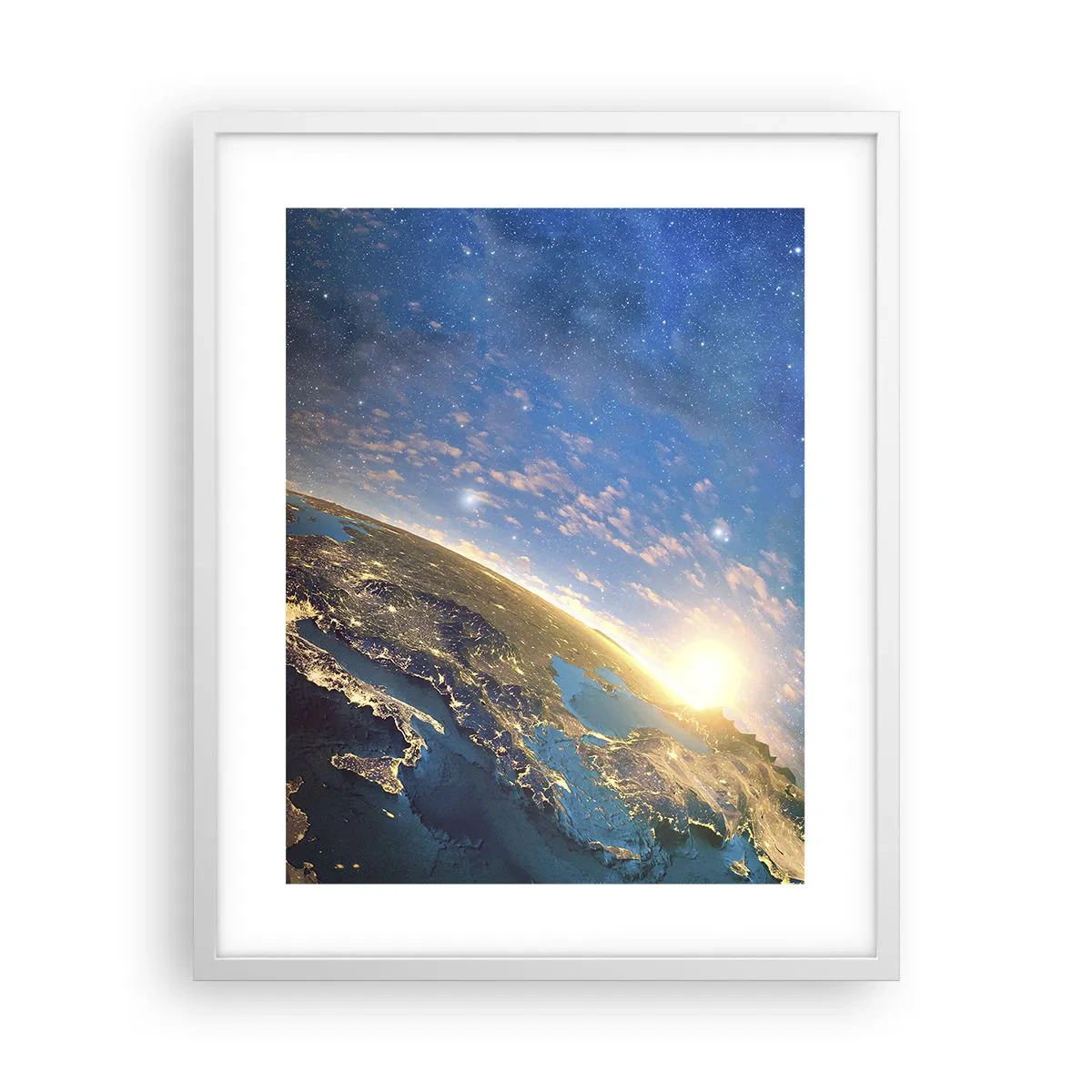 Poster in white frmae - Let's Look at Each Other from a Distance - 40x50 cm