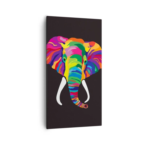 Canvas picture - Elephant That Enjoyed Rainbow Bath - 55x100 cm