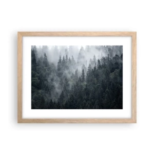 Poster in light oak frame - Forest World - 40x30 cm