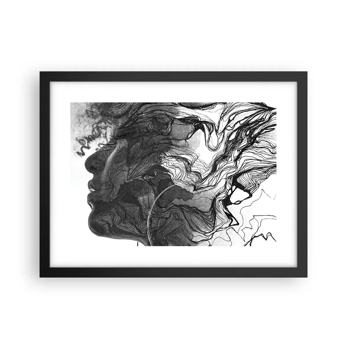 Poster in black frame - Wrapped up in Dreams - 40x30 cm