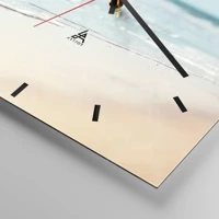 Clock face with lines