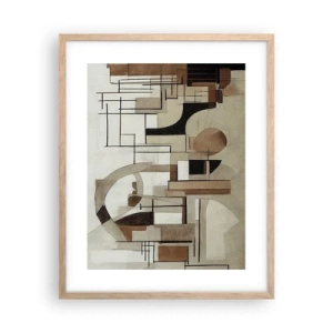 Poster in light oak frame - City Landscape 2.0 - 40x50 cm