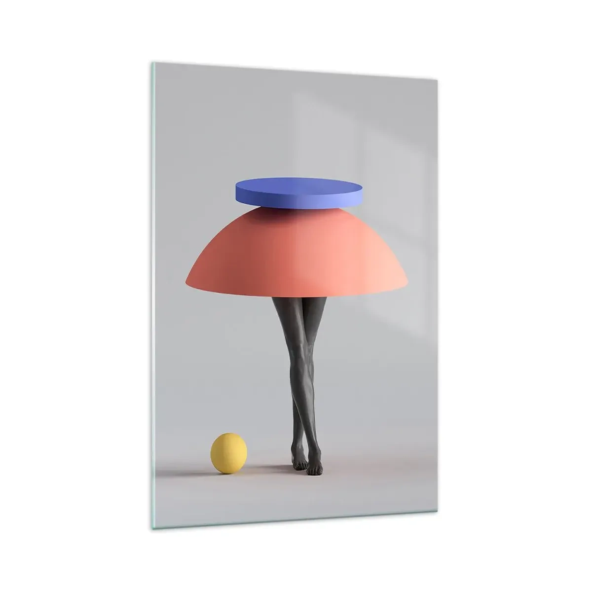 Glass picture - Surrealistic Composition - 70x100 cm