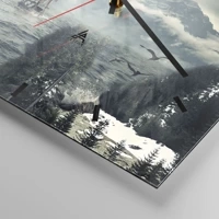 Clock face with lines