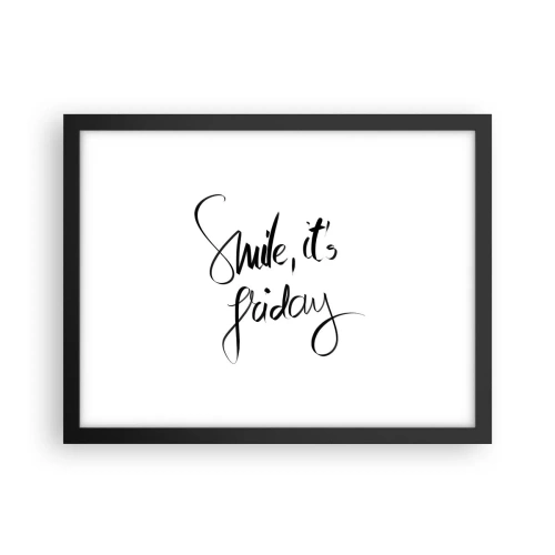 Poster in black frame - True Joy - 40x30 cm