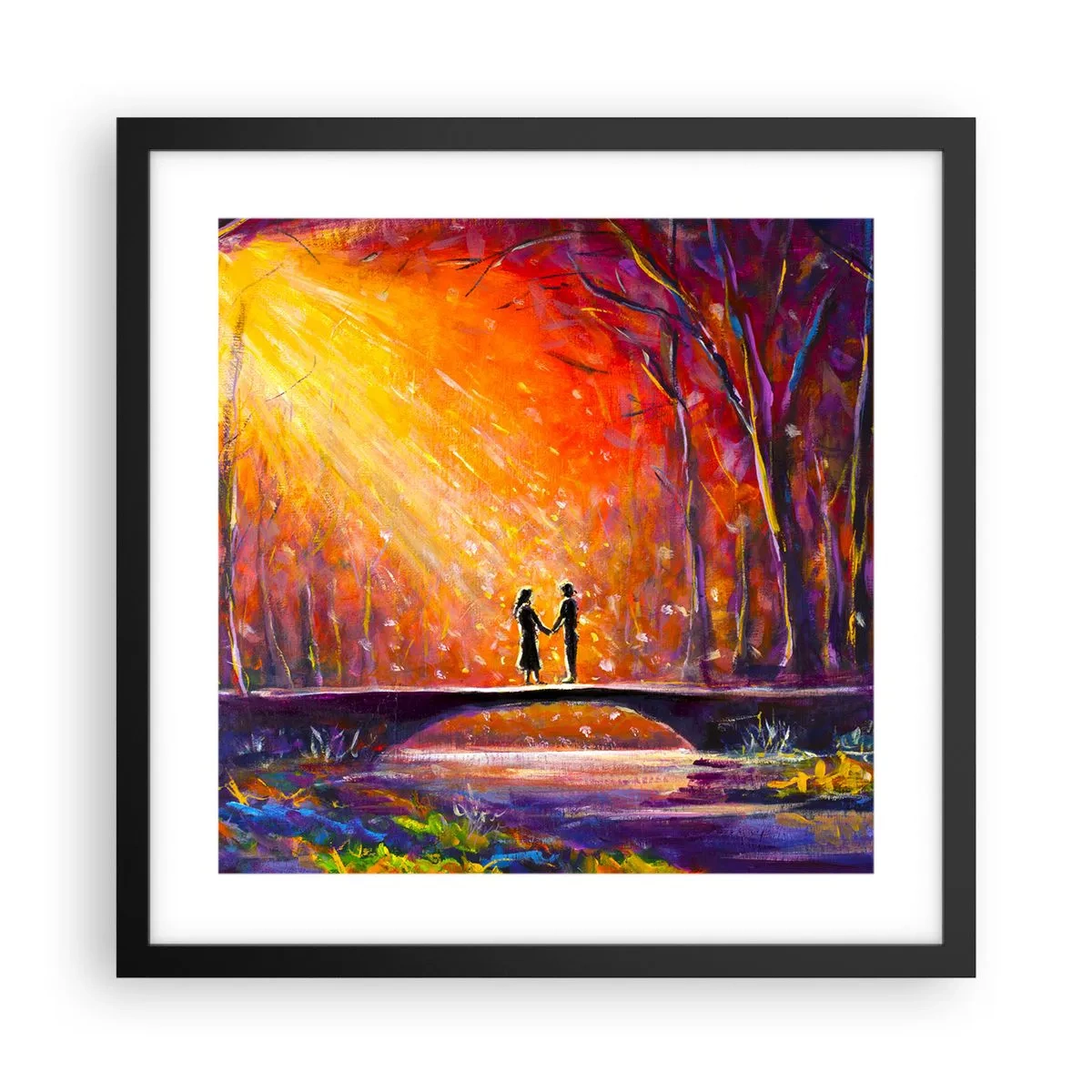 Poster in black frame - Heaven Loves Them Too - 40x40 cm