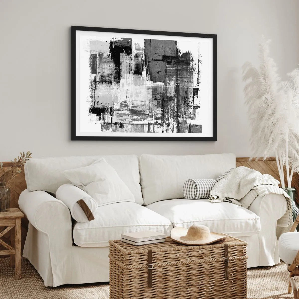 Poster in black frame - Grey is Beautiful - 100x70 cm