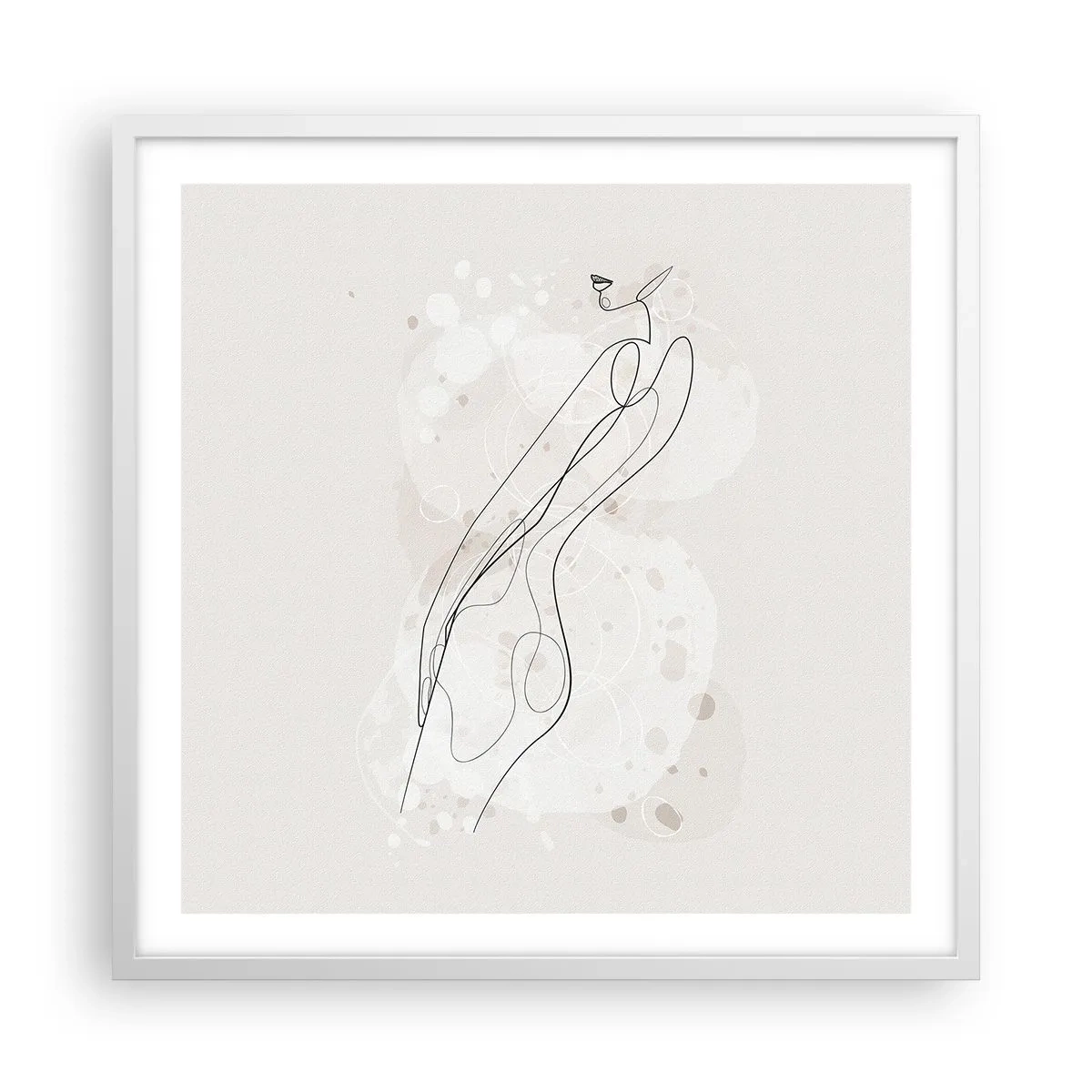 Poster in white frmae - One Look Will Not Be Enough - 60x60 cm