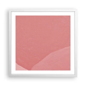Poster in white frmae - Organic Composition In Pink - 50x50 cm