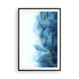 Poster in black frame - Blue In Gold - 61x91 cm