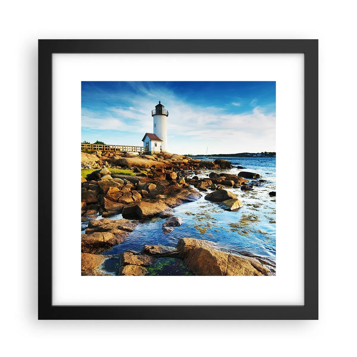 Poster in black frame - Be Home Safe, I Am Waiting - 30x30 cm