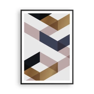 Poster in black frame - Planes and Angles - 70x100 cm