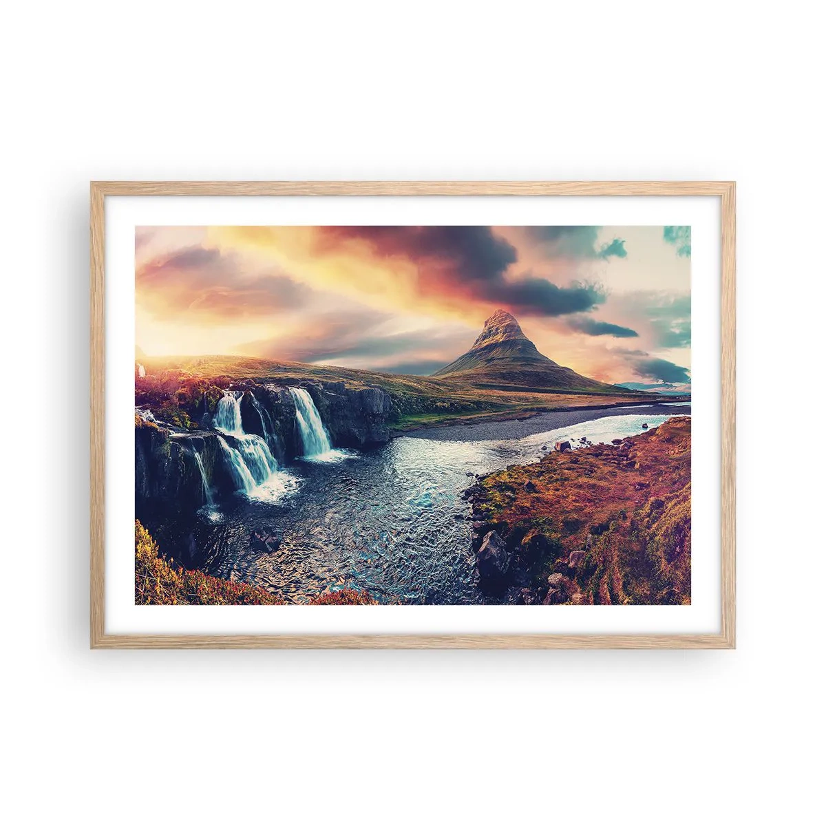 Poster in light oak frame - In Majesty of Nature - 70x50 cm