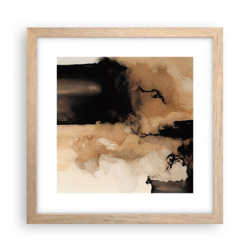 Poster in light oak frame - Intriguing Abstract - 30x30 cm