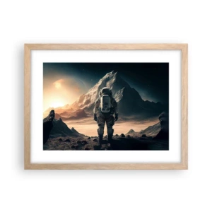 Poster in light oak frame - New Challenge - 40x30 cm