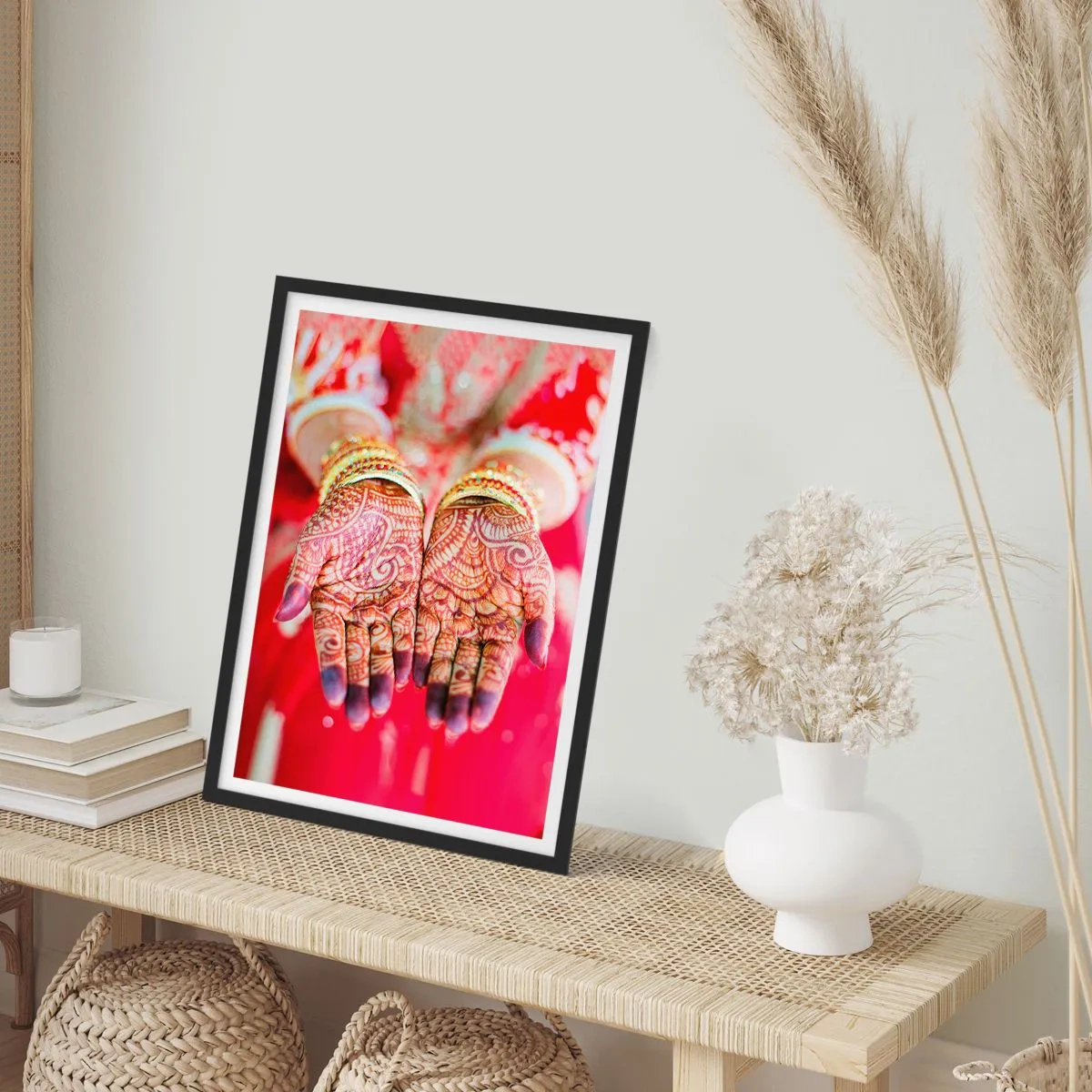 Poster in black frame - Readt to Catch Happiness - 70x100 cm
