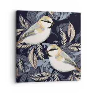 Canvas picture - Blue and Yellow Chirp - 30x30 cm